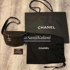 COPY - Chanel Black Quilted Belt Waist Bag